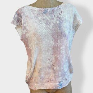 Luisa Ricci Pastel Floral Cap Sleeve Sweater‎ Top L